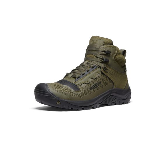 Men's Reno Waterproof Mid (Soft Toe)  |  Dark Olive/Black - Image 3