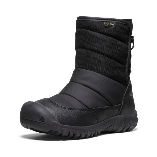 Big Kids' Puffrider Waterproof Winter Boot  |  Black/Steel Grey - Image 3