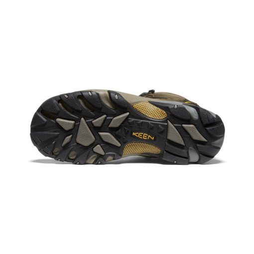 Men's Targhee II Mid Waterproof Hiking Boots  |  Black Olive/Yellow - Image 4