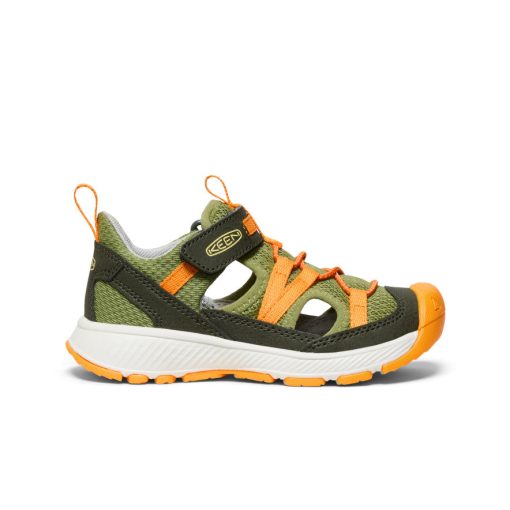 Little Kids' Motozoa Sandal  |  Forest Night/Bright Marigold