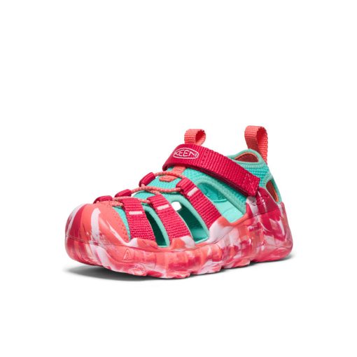 Little Kids' Hyperport H2 Sandal  |  Raspberry/Pool Blue - Image 2