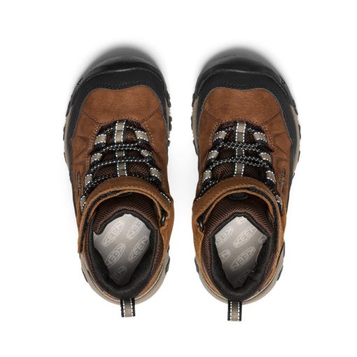 Little Kids' Targhee IV Waterproof Hiking Boot  |  Bison/Brindle - Image 4