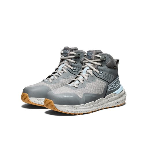 Women's Synchro Waterproof Work Boot (Carbon Toe)  |  Steel Grey/Gum - Image 2