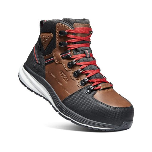 Men's Red Hook Waterproof Boot (Carbon Toe)  |  Tobacco/Black - Image 3