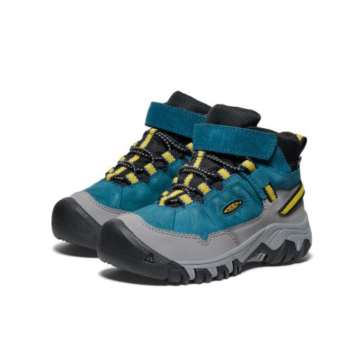 Little Kids' Targhee IV Waterproof Hiking Boot  |  Legion Blue/Antique Moss - Image 3