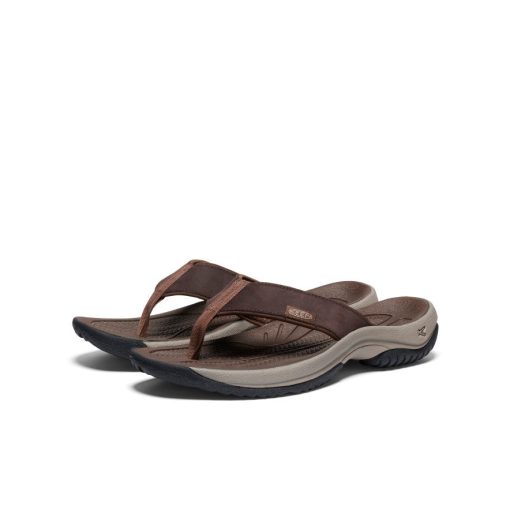 Men's Kona Leather Flip-Flop  |  Java/Dark Earth - Image 3