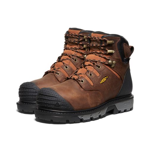 Men's Camden 6 Waterproof Boot INT MET (Carbon Toe)  |  Leather Brown/Black - Image 2
