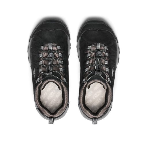 Big Kids' Targhee IV Waterproof Hiking Shoe  |  Black/Steel Grey - Image 4