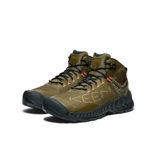 Men's NXIS EVO Waterproof Boot  |  Dark Olive/Gold Flame - Image 2
