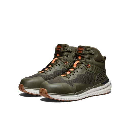 Men's Synchro Waterproof Work Boot (Carbon Toe)  |  Forest Night/Gum - Image 2