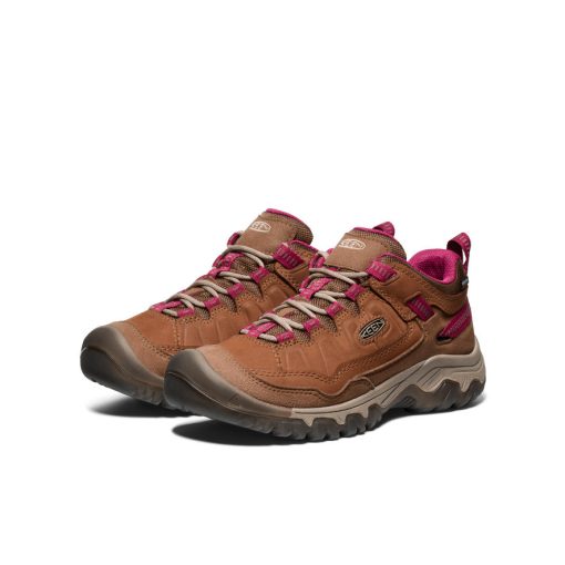 Women's Targhee IV Waterproof Hiking Shoe  |  Bison/Beaujolais - Image 2