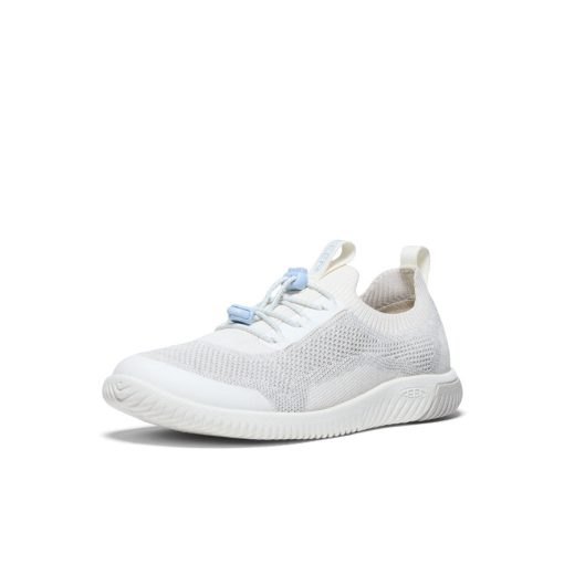Big Kids' KNX Knit Sneaker  |  Star White/Skyway - Image 3