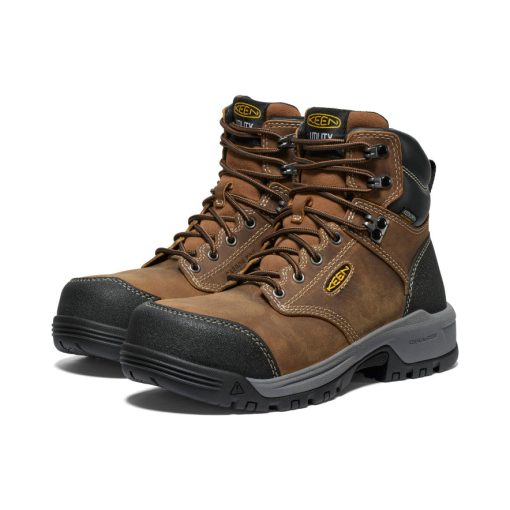 Women's Evanston 6 Waterproof Boot (Carbon Toe)  |  Bison/Black - Image 2