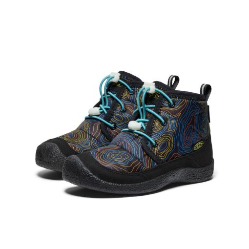 Big Kids' Howser II Waterproof Chukka  |  Black/Reef Waters - Image 2