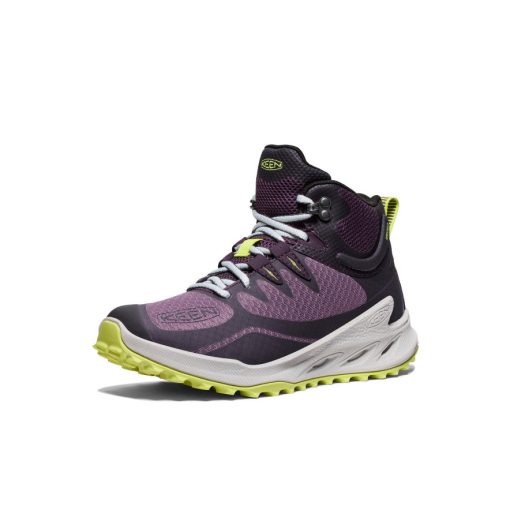 Women's Zionic Waterproof Hiking Boot  |  Black Plum/Daiquiri Green - Image 3