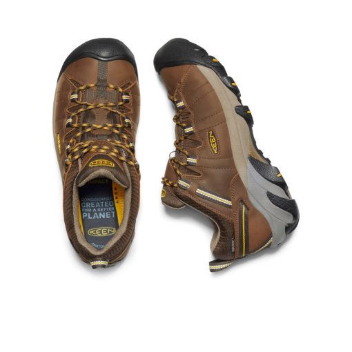Men's Targhee II Waterproof Wide  |  Cascade Brown/Golden Yellow - Image 4