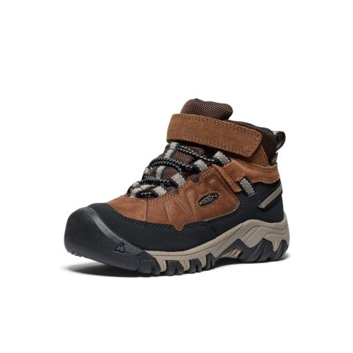 Little Kids' Targhee IV Waterproof Hiking Boot  |  Bison/Brindle - Image 3