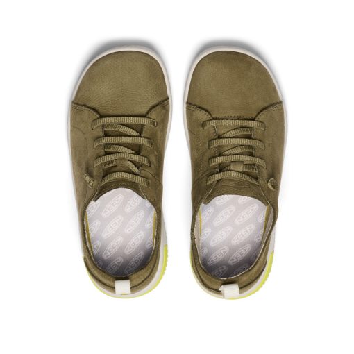 Big Kids' KNX Leather Sneaker  |  Martini Olive/Evening Primrose - Image 4