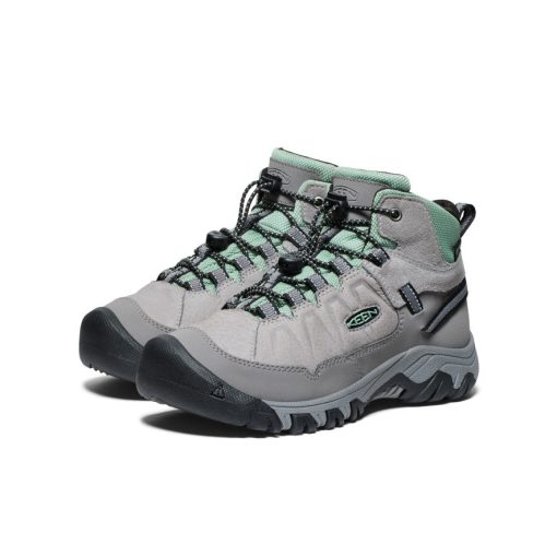 Big Kids' Targhee IV Waterproof Hiking Boot  |  Alloy/Granite Green - Image 2
