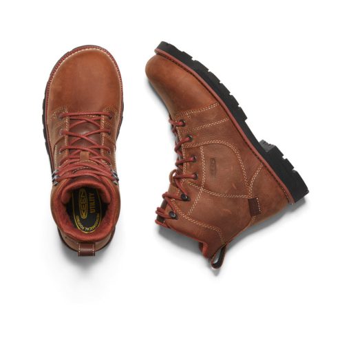 Women's Seattle 6 Waterproof Boot (Aluminum Toe)  |  Gingerbread/Black - Image 4