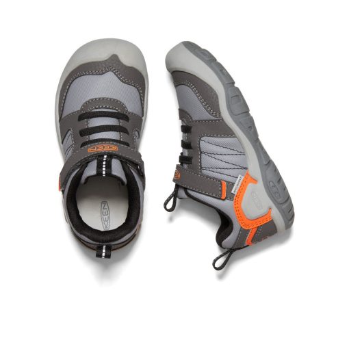Little Kids' Knotch Peak Sneaker  |  Magnet/Safety Orange - Image 4