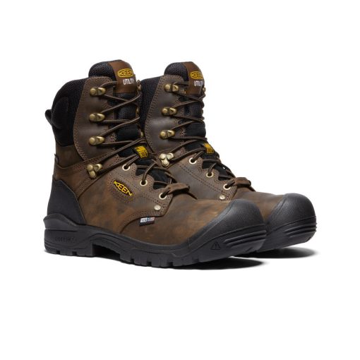Men's Independence 8 Waterproof Boot (Carbon Toe)  |  Dark Earth/Black - Image 2
