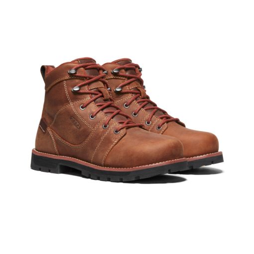 Women's Seattle 6 Waterproof Boot (Aluminum Toe)  |  Gingerbread/Black - Image 2