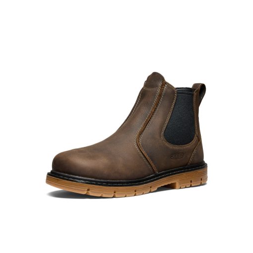 Men's San Jose Pull-On 90° Heel Boot (Aluminum Toe)  |  Cascade Brown/Gum - Image 3