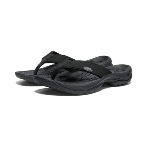Women's Kona Leather Flip-Flop  |  Black/Vapor - Image 2