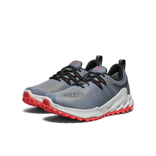 Men's Zionic Waterproof Hiking Shoe  |  Steel Grey/Poppy Red - Image 2