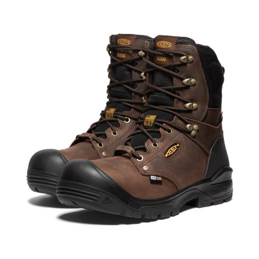 Men's Independence 8 Insulated Waterproof Boot (Carbon Toe)  |  Dark Earth/Black - Image 2