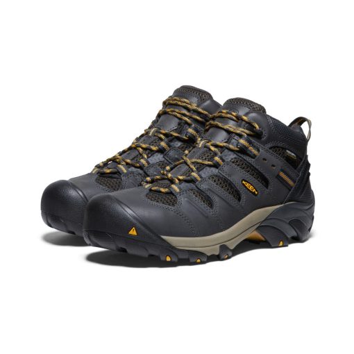 Men's Lansing Mid Waterproof (Steel Toe)  |  Raven/Tawny Olive - Image 2