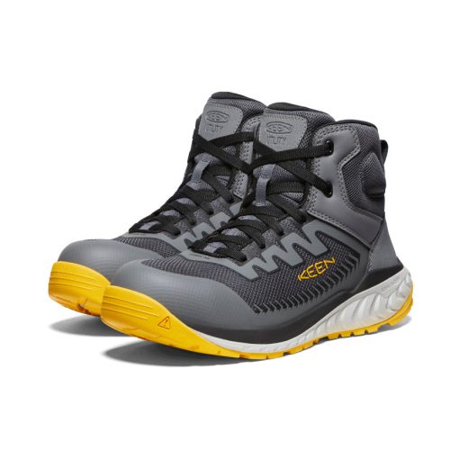Men's Arvada Mid Work Sneaker (Carbon Toe)  |  Black/Keen Yellow - Image 2