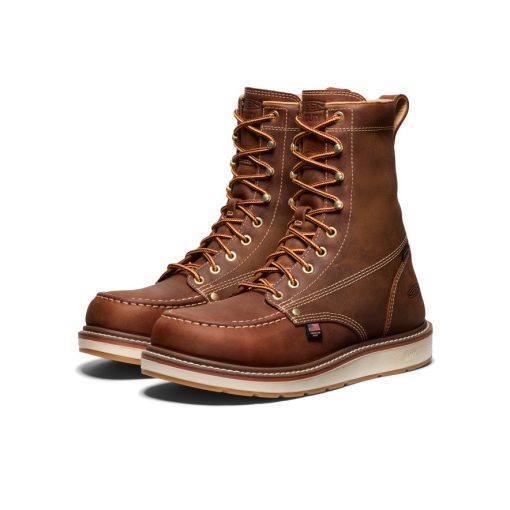 Men's Liberty 8 Waterproof Boot (Soft Toe)  |  Leather Brown/Gum - Image 2