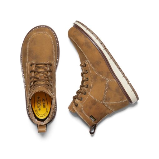 Women's San Jose 6 Waterproof Boot (Aluminum Toe)  |  Almond/Gum - Image 4