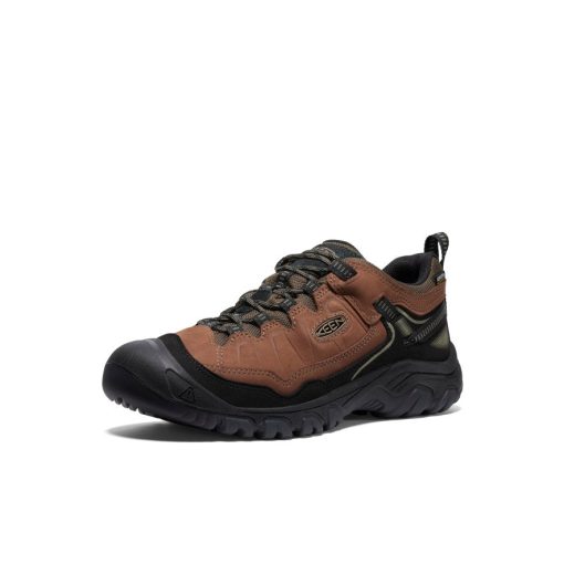 Men's Targhee IV Wide Waterproof Hiking Shoe  |  Bison/Black - Image 3