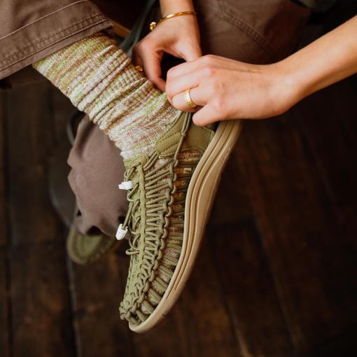 Women's UNEEK Sneaker  |  Martini Olive/Safari - Image 9