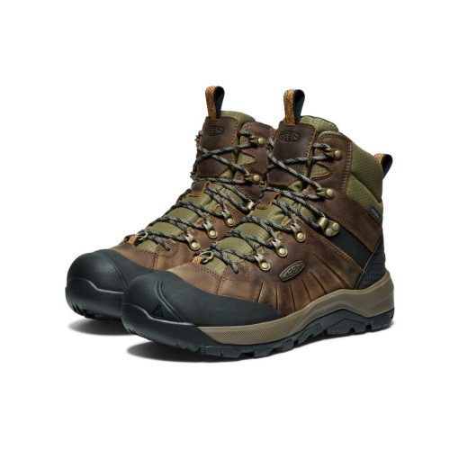 Men's Revel IV Polar Waterproof Boot  |  Bison/Orange Pepper - Image 2