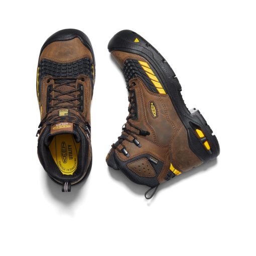 Men's Troy 6 Waterproof Boot (Carbon Toe)  |  Dark Earth/Black - Image 4