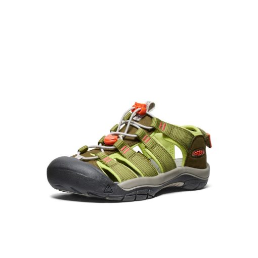 Big Kids' Newport Boundless Sandal  |  Dark Olive/Scarlet Ibis - Image 2