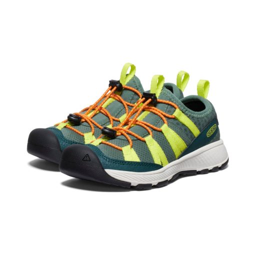 Little Kids' Motozoa Sneaker  |  Sea Moss/Scarlet Ibis - Image 2