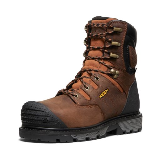Men's Camden 8 Waterproof Boot (Carbon Toe)  |  Leather Brown/Black - Image 3
