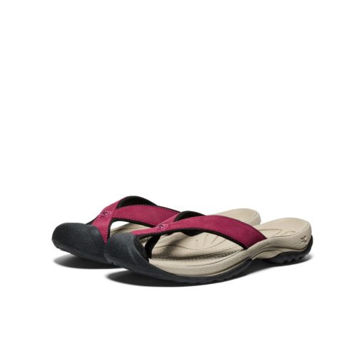 Women's Waimea Leather Flip-Flop  |  Beaujolais - Image 2