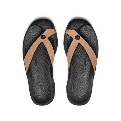 Men's Waimea Leather Flip-Flop  |  Cornstalk/Black - Image 4