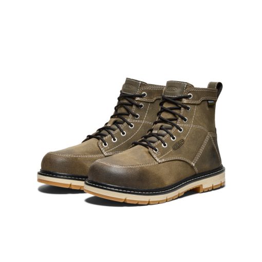 Women's San Jose 6 Waterproof 90° Heel Boot (Aluminum Toe)  |  Steel Grey/Gum - Image 2