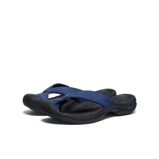 Men's Waimea Leather Flip-Flop  |  Naval Academy/Black - Image 2