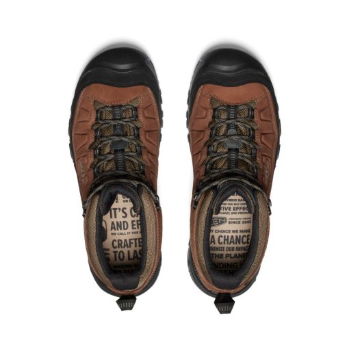 Men's Targhee IV Wide Waterproof Hiking Boot  |  Bison/Black - Image 4