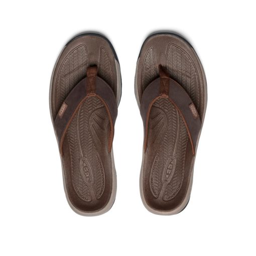 Men's Kona Leather Flip-Flop  |  Java/Dark Earth - Image 4