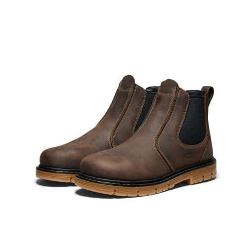 Men's San Jose Pull-On 90° Heel Boot (Aluminum Toe)  |  Cascade Brown/Gum - Image 2