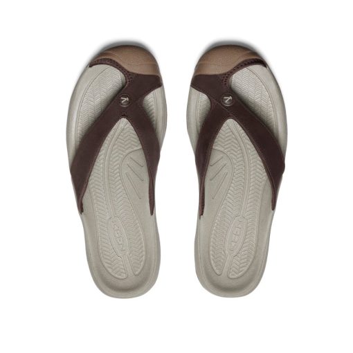 Men's Waimea Leather Flip-Flop  |  Java/Plaza Taupe - Image 4